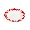 Themis Z Dinnerware|Kallos Soup Plate in Deep Red on White