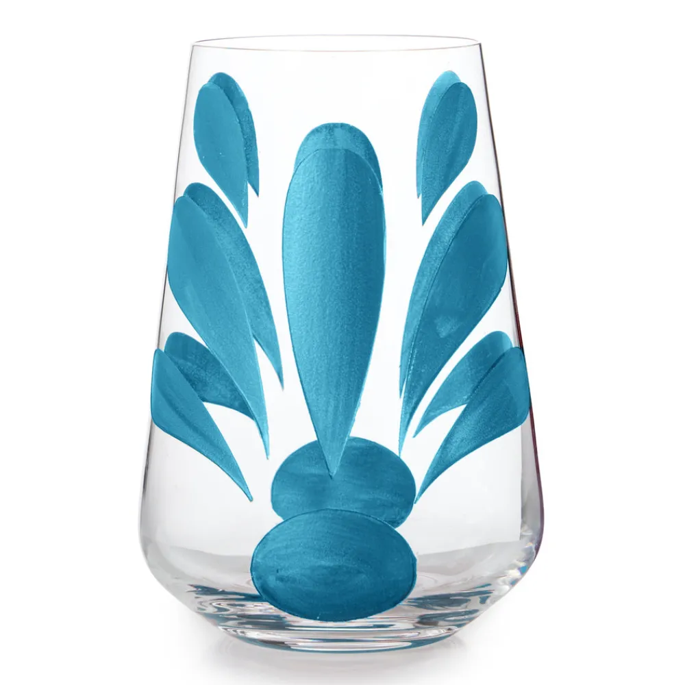 Themis Z Glassware|Kallos Water Glass in Light Blue, Set of 2