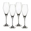Villeroy & Boch Glassware|La Divina Flute in Clear, Set of 4