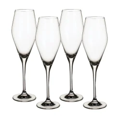 Villeroy & Boch Glassware|La Divina Flute in Clear, Set of 4