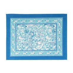 Couleur Nature Place Settings & Linens|La Mer Mats in Aqua, Set of 6