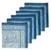 Couleur Nature Place Settings & Linens|La Mer Napkins in Aqua, Set of 6