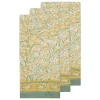 Couleur Nature Place Settings & Linens|La Mer Tea Towels in Aqua & Citrine, Set of 3