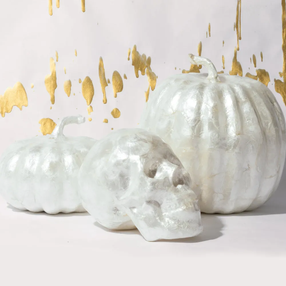 Joanna Buchanan Living|Décor|Large Capiz Pumpkin in Pearl