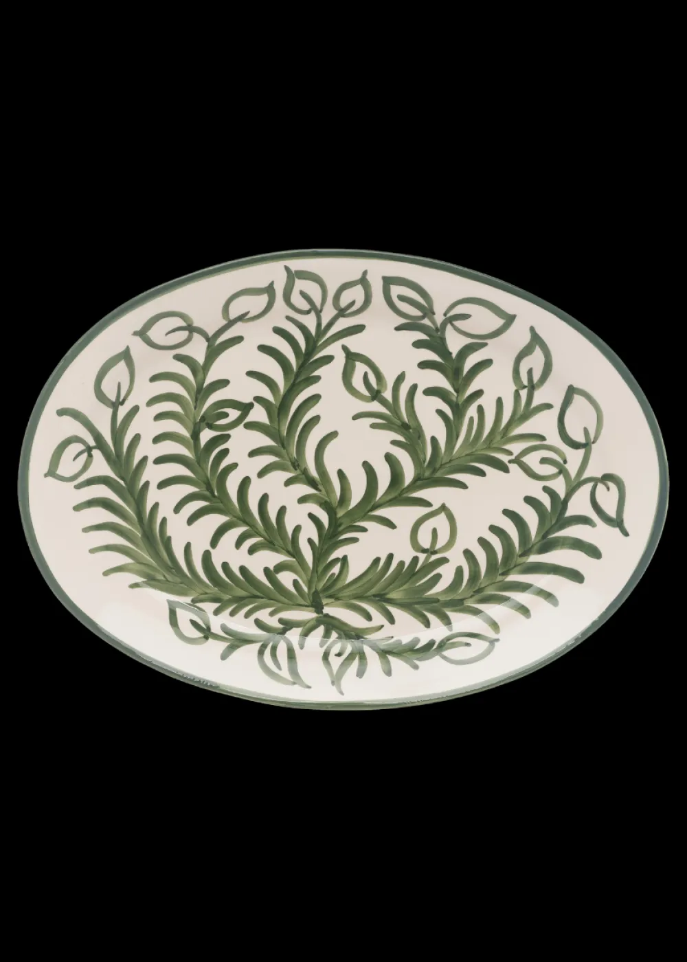 Late Afternoon Dinnerware|Large Green Vina Platter