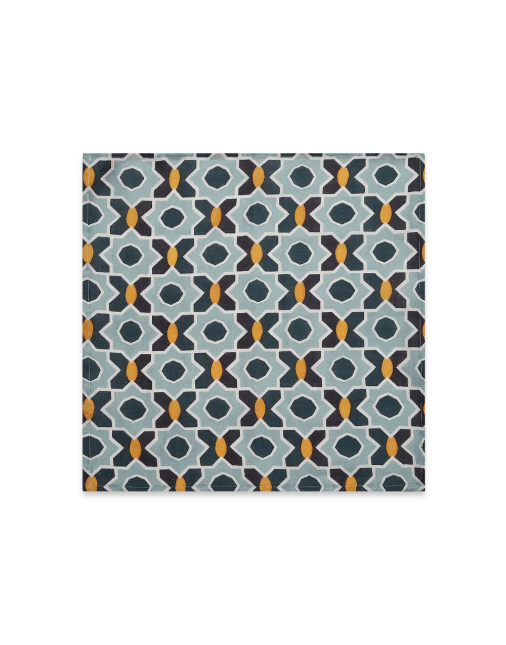 La DoubleJ Place Settings & Linens|Large Napkins in Plaza Small Light Blue, Set of 2