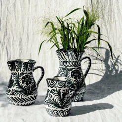 Pomelo Casa Dinnerware|Large Pitcher With Hand Painted Designs