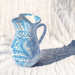 Pomelo Casa Dinnerware|Large Pitcher With Hand Painted Designs