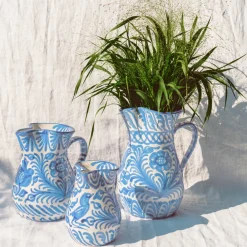 Pomelo Casa Dinnerware|Large Pitcher With Hand Painted Designs