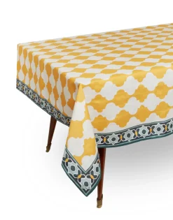 La DoubleJ Place Settings & Linens|Large Tablecloth in Plaza Large Yellow