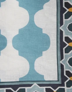 La DoubleJ Place Settings & Linens|Large Tablecloth in Plaza Large Sky Blue