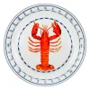 Golden Rabbit Dinnerware|Large Tray in Lobster