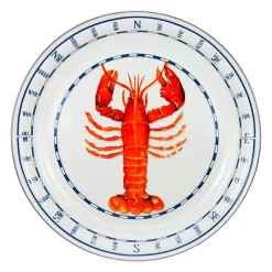 Golden Rabbit Dinnerware|Large Tray in Lobster