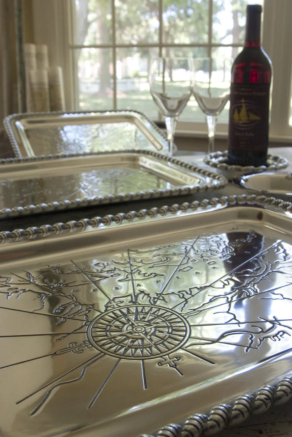 Salisbury Living|Silver|Latitudes Large Charleston Tray