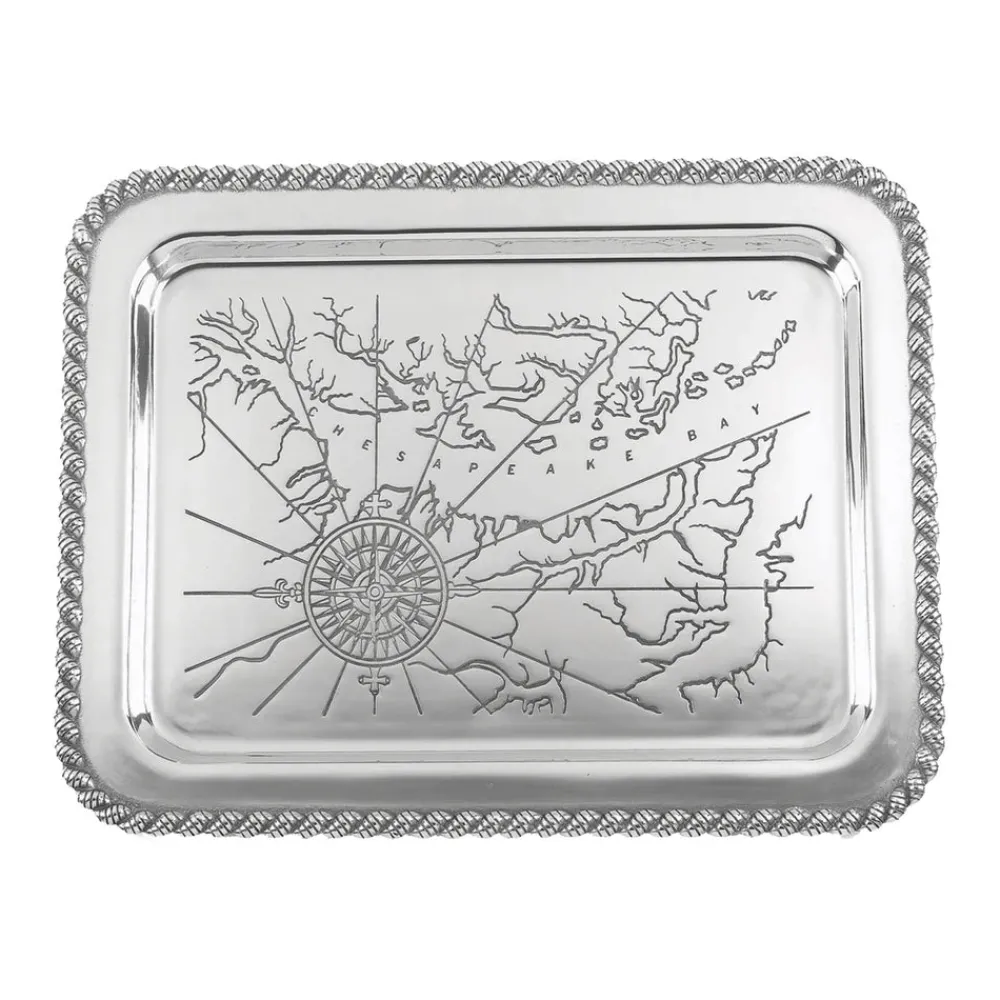 Salisbury Living|Silver|Latitudes Large Chesapeake Tray