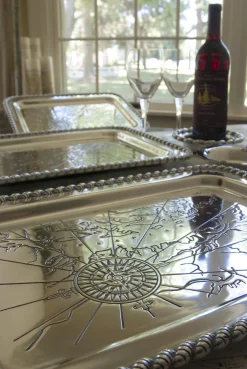 Salisbury Living|Silver|Latitudes Large Gulf Shores Tray