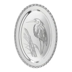 Salisbury Living|Silver|Latitudes Large Oval Heron Tray