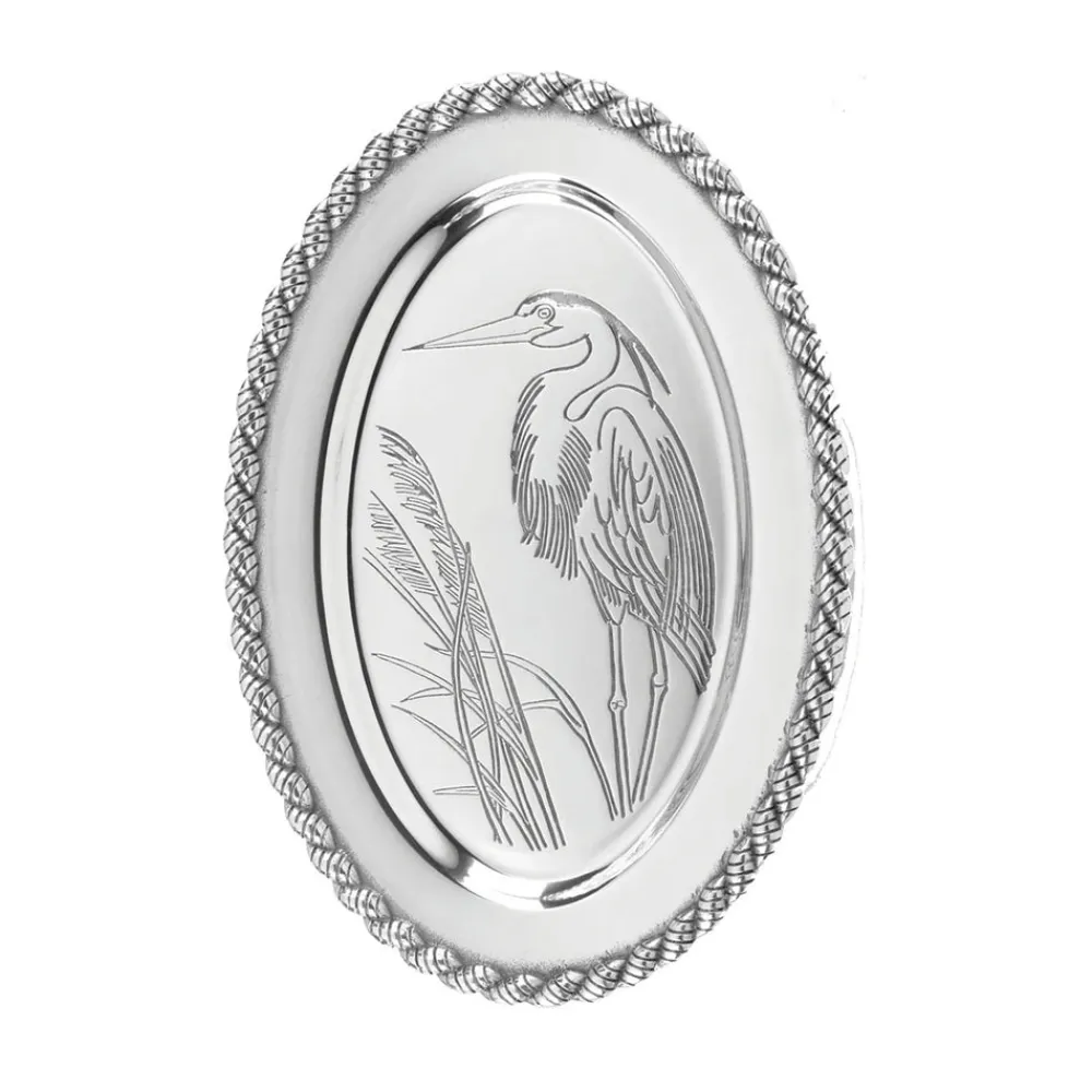 Salisbury Living|Silver|Latitudes Medium Oval Heron Tray