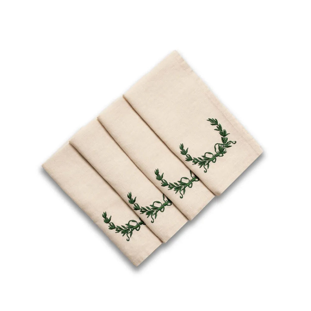Nadia & Co Place Settings & Linens|Laurel Embroidered Napkins