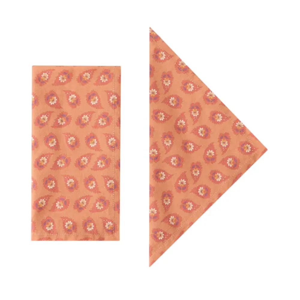 Cabana Place Settings & Linens|Lavinia Terracotta Napkins, Set of 4
