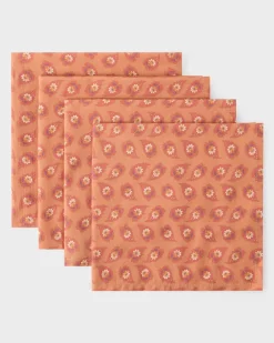 Cabana Place Settings & Linens|Lavinia Terracotta Napkins, Set of 4