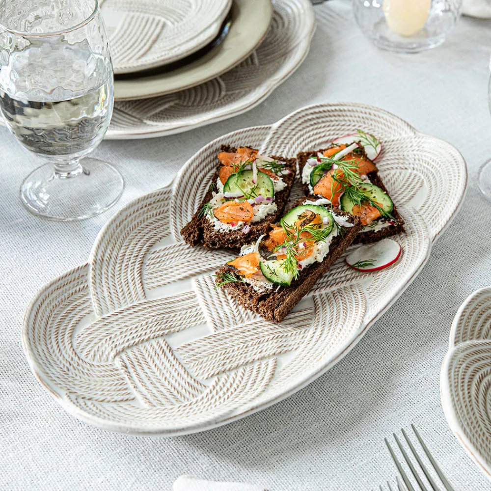 Juliska Dinnerware|Le Panier Mystic Knot 15" Hostess Tray in Whitewash