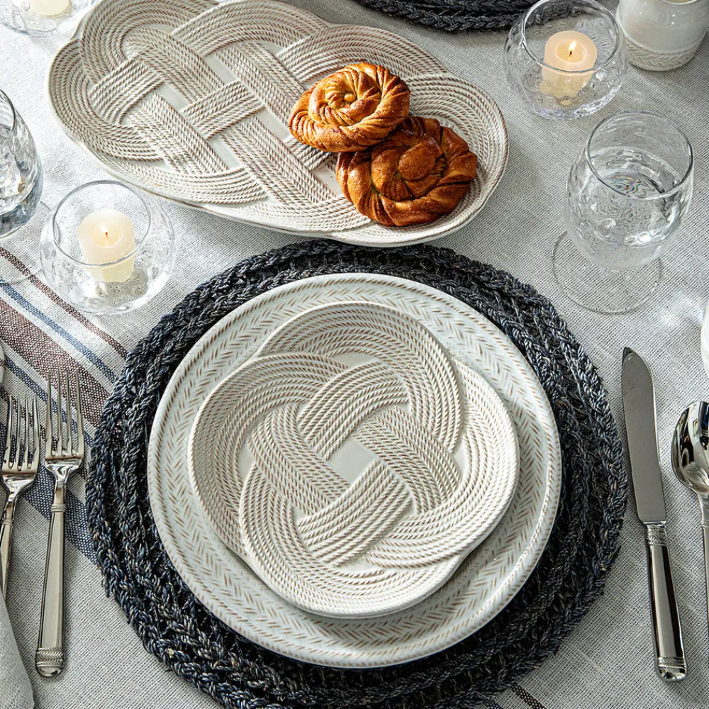 Juliska Dinnerware|Le Panier Mystic Knot 15" Hostess Tray in Whitewash