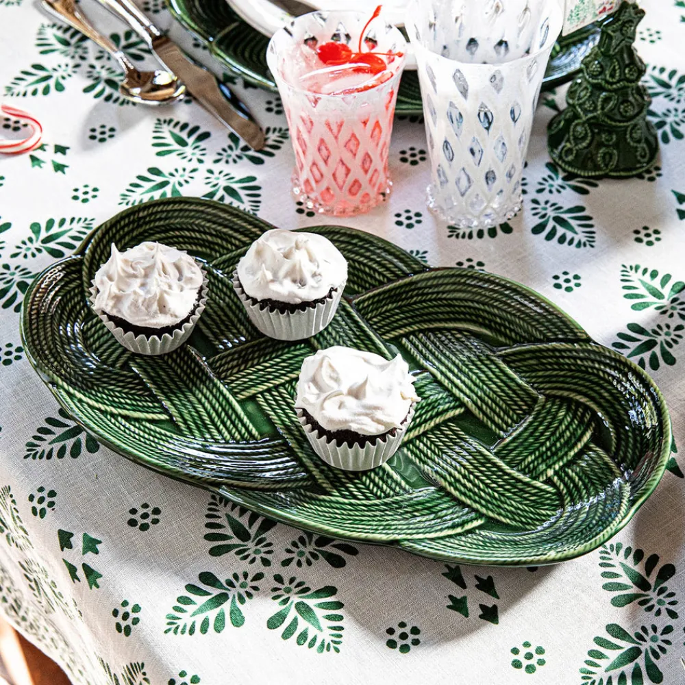 Juliska Dinnerware|Le Panier Mystic Knot 15" Hostess Tray in Basil