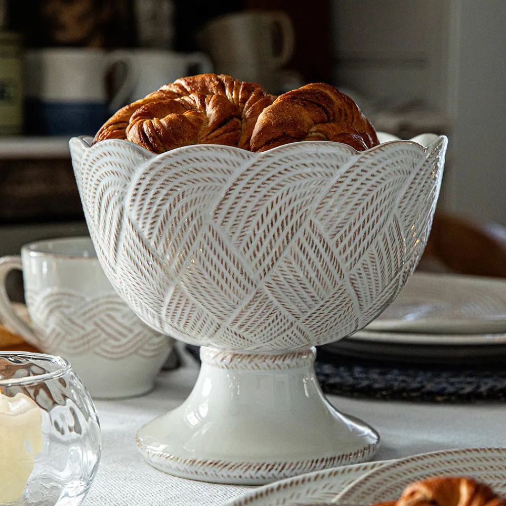 Juliska Dinnerware|Le Panier Mystic Knot Footed Bowl in Whitewash