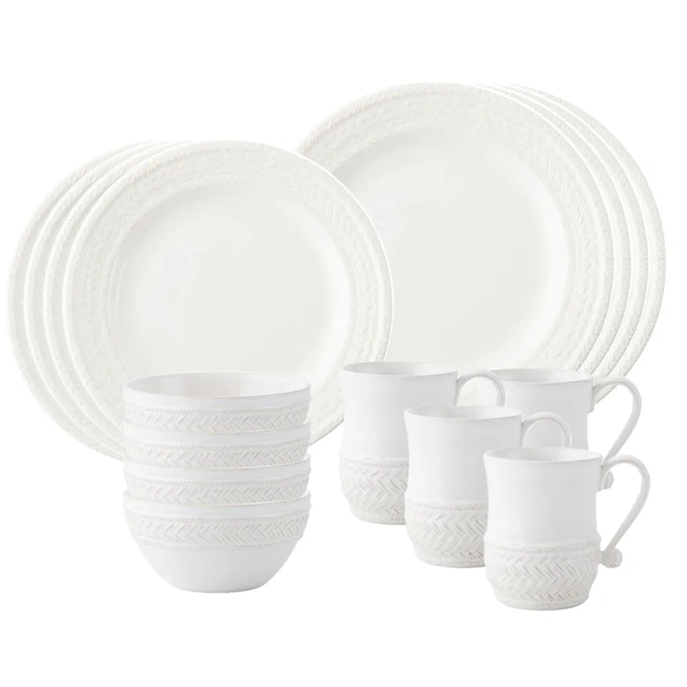 Juliska Dinnerware|Le Panier Whitewash 16 pc Set