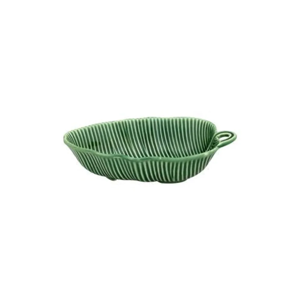 Bordallo Pinheiro Dinnerware|Leaves Bowl Banana 21" Leaf in Green