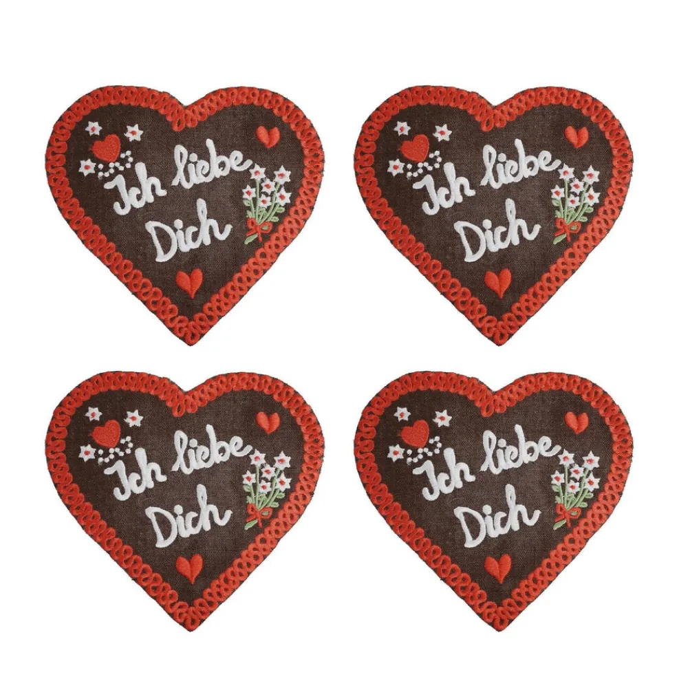Chefanie Place Settings & Linens|Lebkuchenherzen Cocktail Napkins, Set of 4