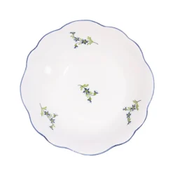 Z.d.G. Dinnerware|Les Bleuets Bowl, Bleu Egyptien et Vert