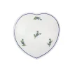 Z.d.G. Dinnerware|Les Bleuets Heart Petite Plate, Bleu Égyptien et Vert
