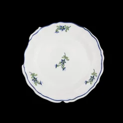 Z.d.G. Dinnerware|Les Bleuets Round Petite Plate in Bleu Égyptien in Vert