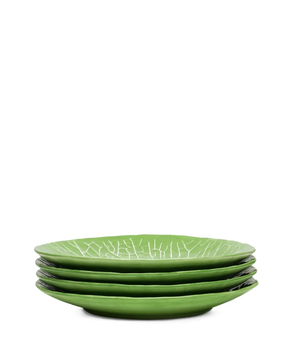 Tory Burch Dinnerware|Lettuce Ware Canapé Plate in Green, Set of 4