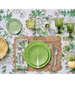 Tory Burch Dinnerware|Lettuce Ware Canapé Plate in Green, Set of 4
