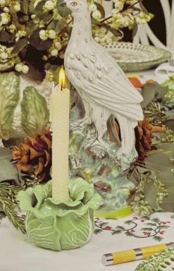 Tory Burch Dinnerware|Lettuce Ware Candle Holder in Green, Set of 2