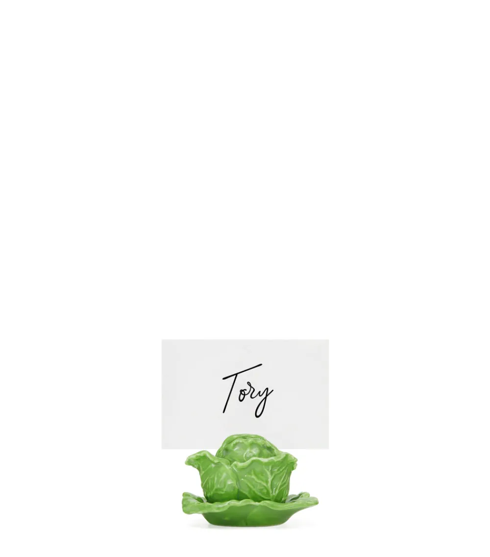 Tory Burch Dinnerware|Lettuce Ware Card Holders in Green, Set of 4