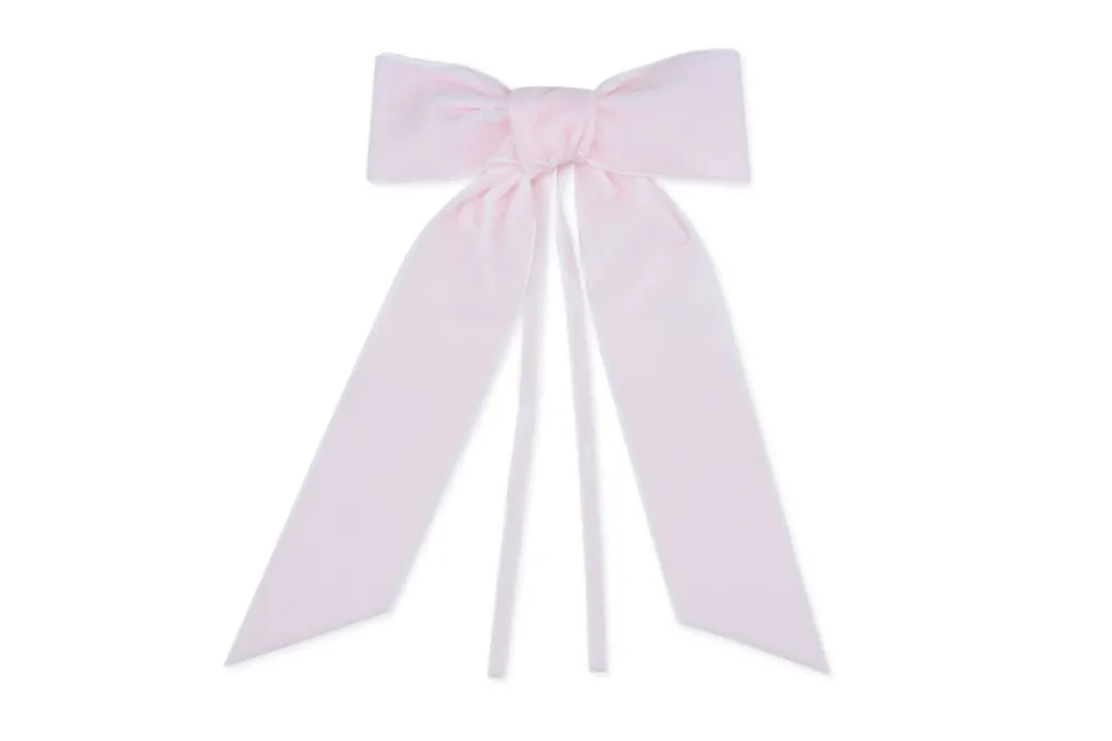 TriChi Design Place Settings & Linens|Light Pink Velvet Napkin Bows, Set of 4
