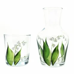 Petra Palumbo Glassware|Lily Of The Valley Carafe And Tumbler