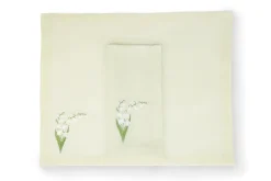 TriChi Design Place Settings & Linens|Lily of the Valley Collection Napkin and Placemat, Set of 2