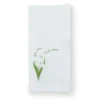 TriChi Design Place Settings & Linens|Lily of the Valley Collection, White Linen Napkin, Set of 4