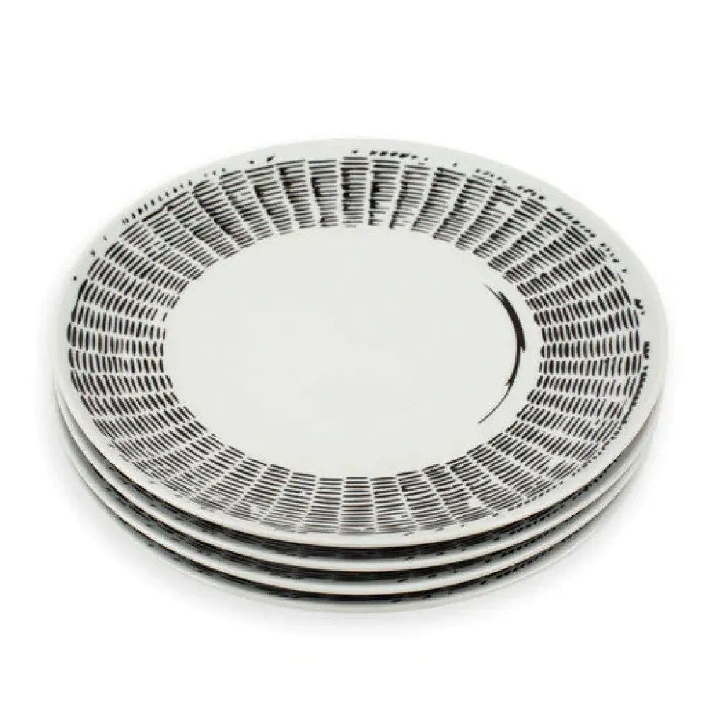 Misette Dinnerware|Line Drawing Dinner Plates, Set of 4