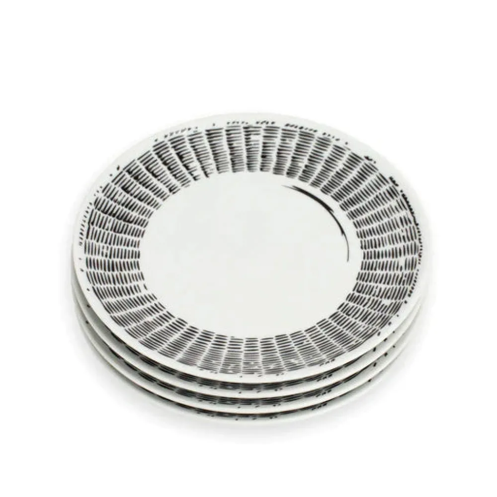 Misette Dinnerware|Line Drawing Salad Plates, Set of 4