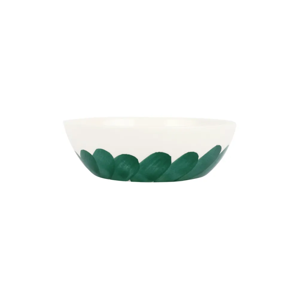VIETRI Dinnerware|Lisbon Green Brushstroke Cereal Bowl