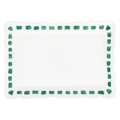 VIETRI Dinnerware|Lisbon Green Stitch Rectangular Platter