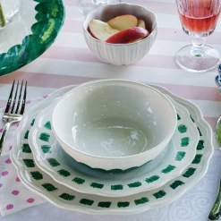 VIETRI Dinnerware|Lisbon Green Stitch Salad Plate