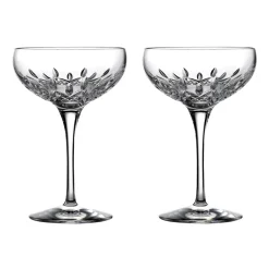 Waterford Glassware|Lismore Essence Champagne Saucer 9.5 oz, Set of 2