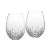 Waterford Glassware|Lismore Essence Stemless Wine Deep Red 21 oz, Set of 2